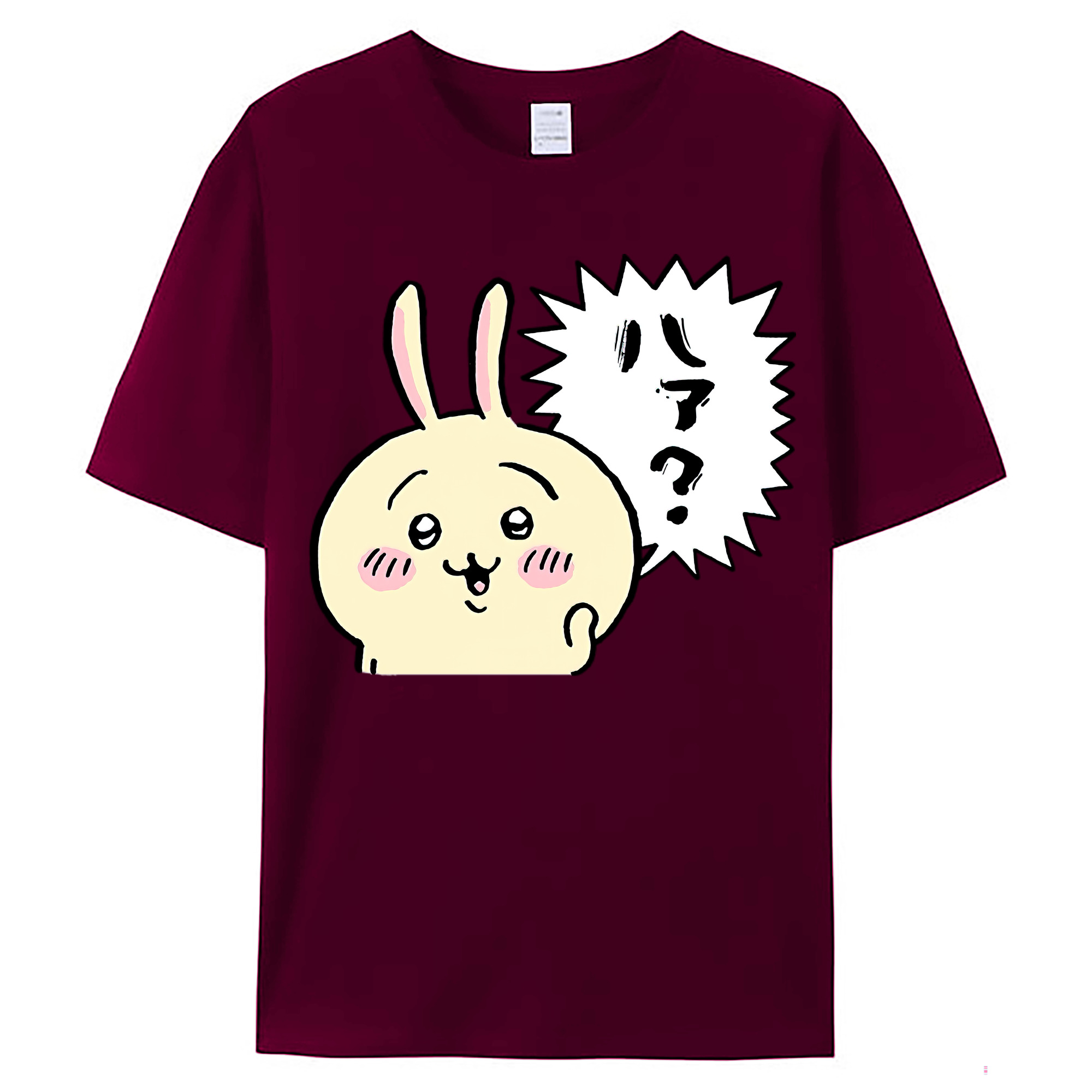 （画像用） ちいかわ うさぎ Chii-kawa usagi レディースカジュアルプリントTシャツ（綿100％）